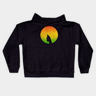 Afro Hair Woman with African Rasta Colors, Black History Kids Hoodie